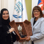12 October 2019 National Assembly Speaker Maja Gojkovic and the Parliament Speaker of the United Arab Emirates Amal Abdulla Al Qubaisi